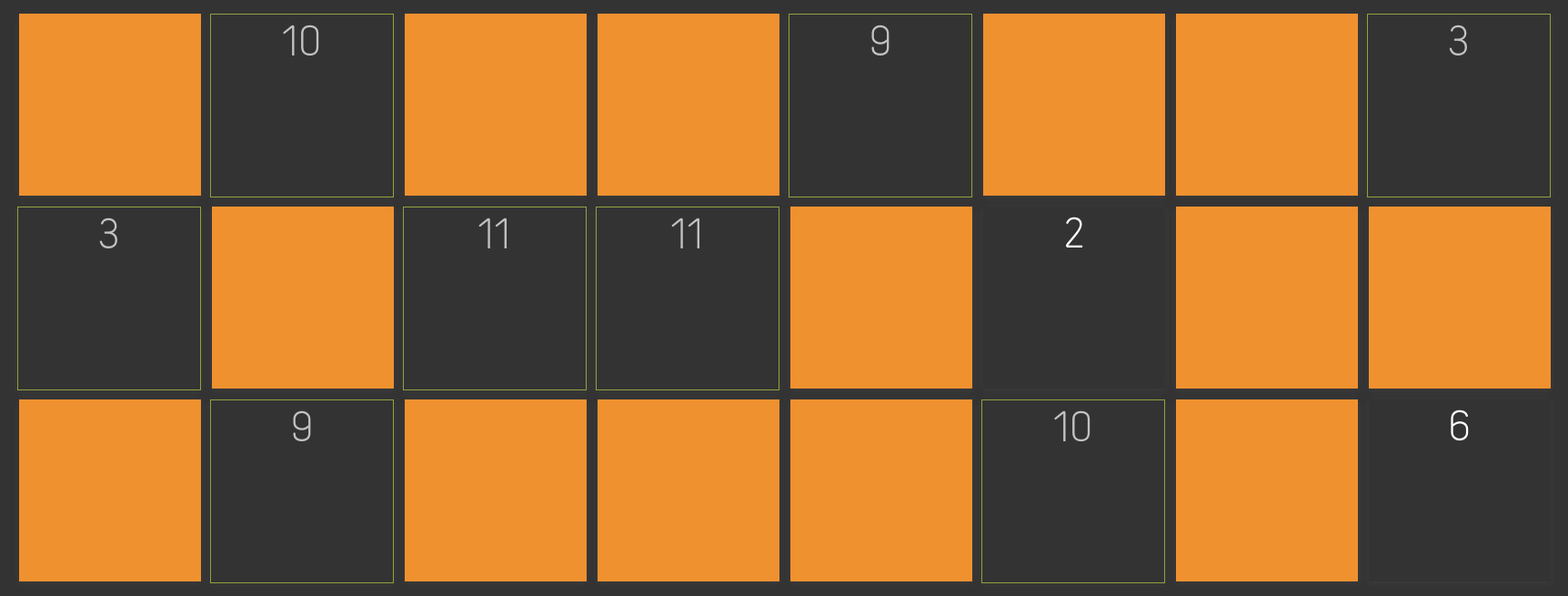 RaMemory dark with orange front and number back